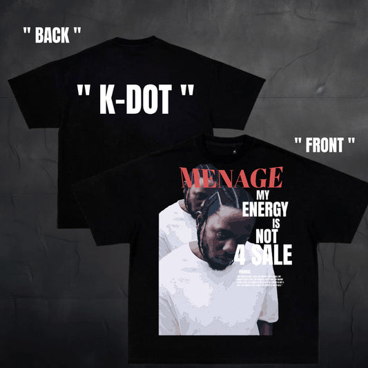 *PRE-ORDER* Menage Collection "K-DOT" Black Tee