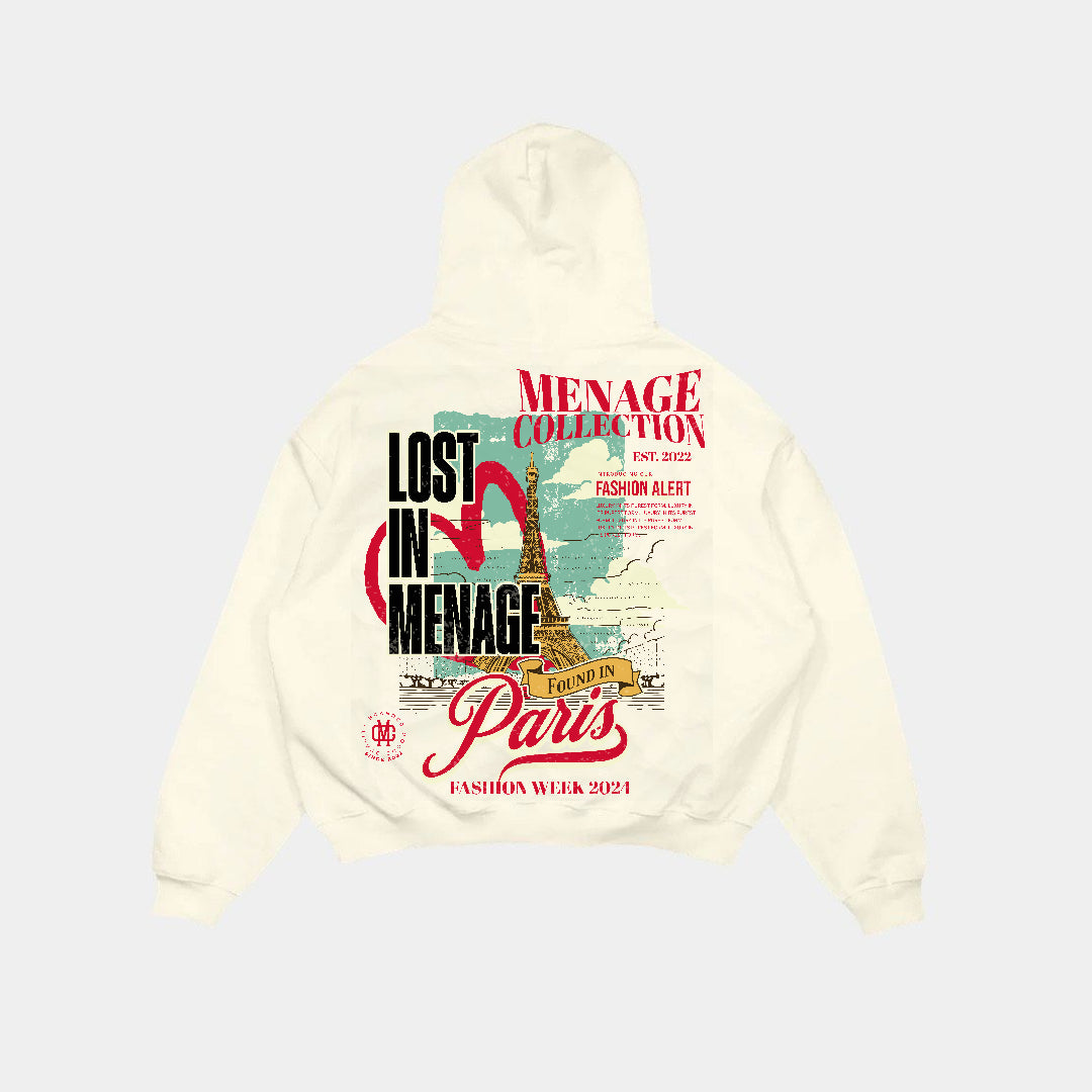 *PRE-ORDER* Menage Collection "Paris Fashion Week" Cream Hoodie