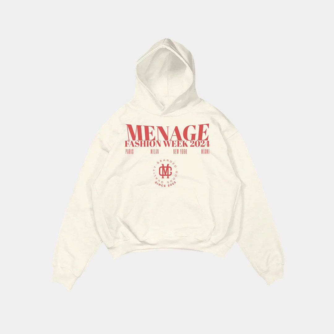 *PRE-ORDER* Menage Collection "Paris Fashion Week" Cream Hoodie