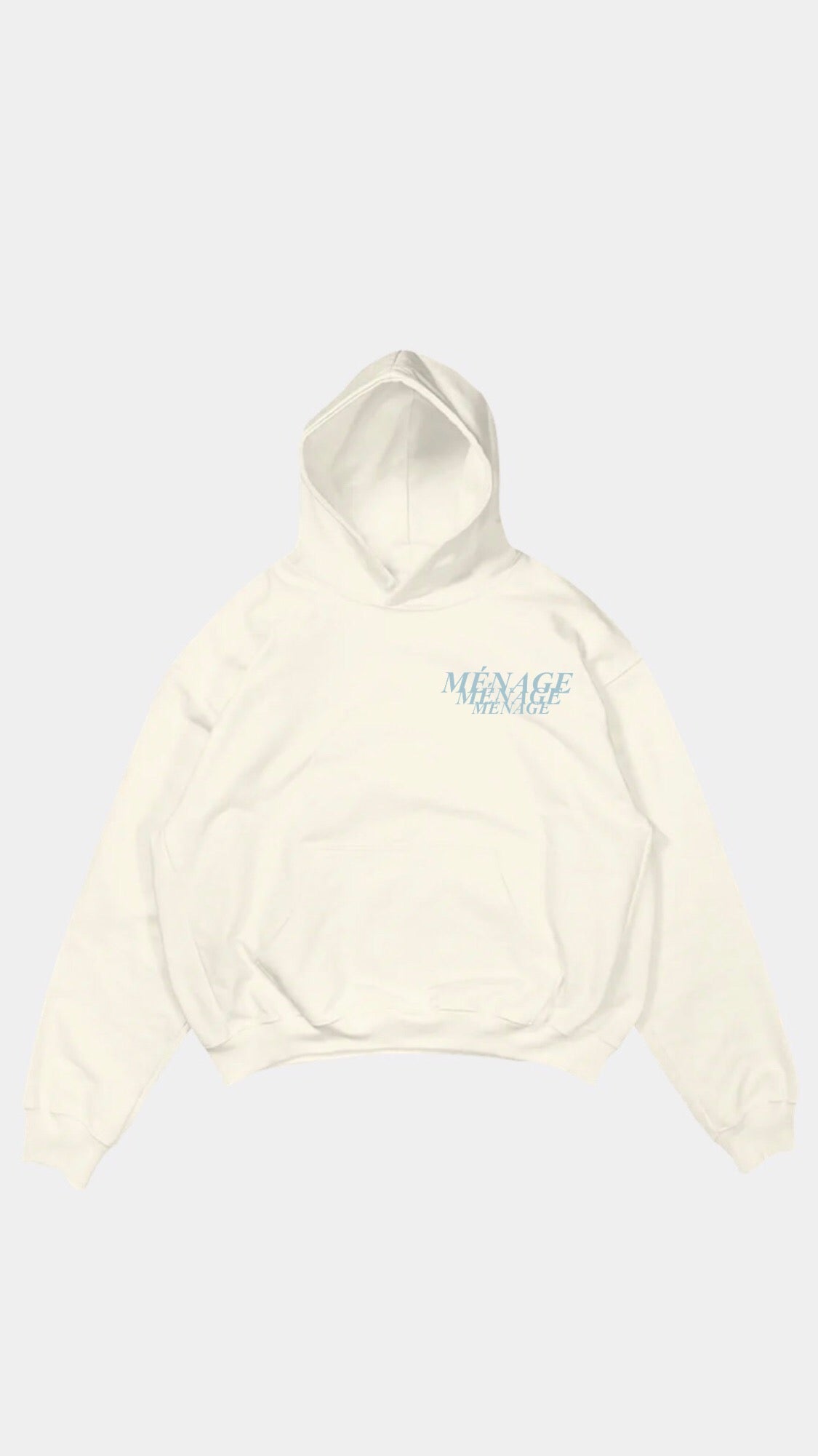 *PRE-ORDER* Menage Collection "SPRING BLUE" Cream Hoodie