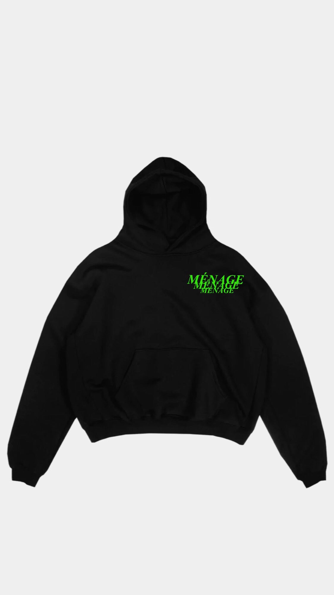 *PRE-ORDER* Menage Collection "SPRING GREEN" Black Hoodie